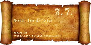 Noth Terézia névjegykártya